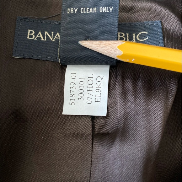 Banana Republic Factory Vintage Wool Brown Herringbone Professor Jacket sz 2 - Picture 13 of 16